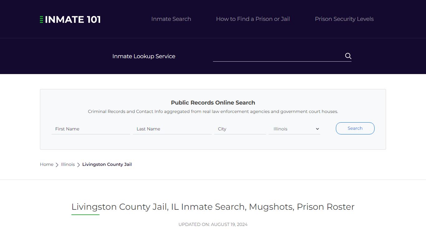 Livingston County Jail, IL Inmate Search, Mugshots, Prison Roster